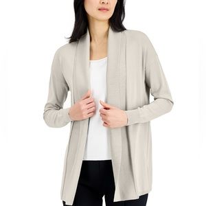 Alfani Cala Lily While Open Front Cardigan Sweater (L)